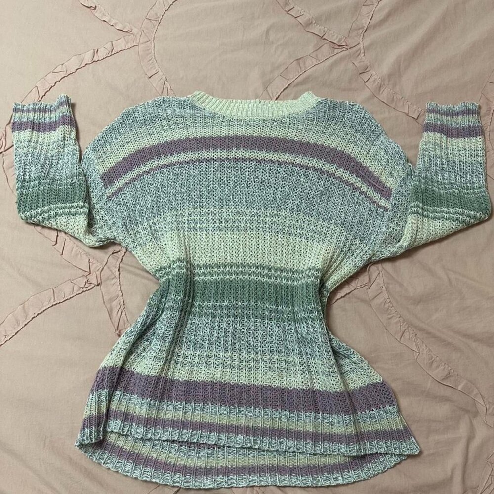 American Eagle oversized, crew neck striped sweater.